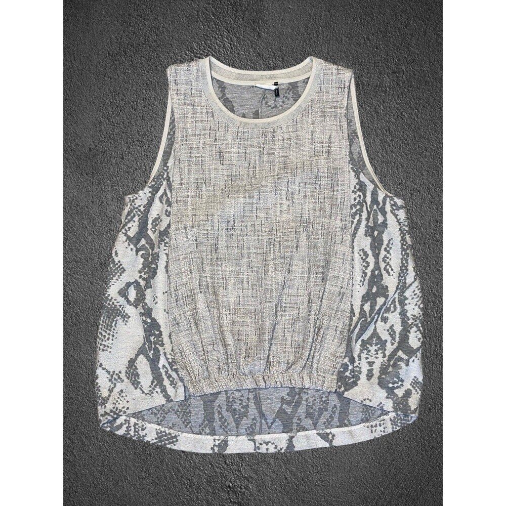 Anthropologie Akemi + Kin Marietta Cocoon Top Blouse Size XS Gray Mixed Media